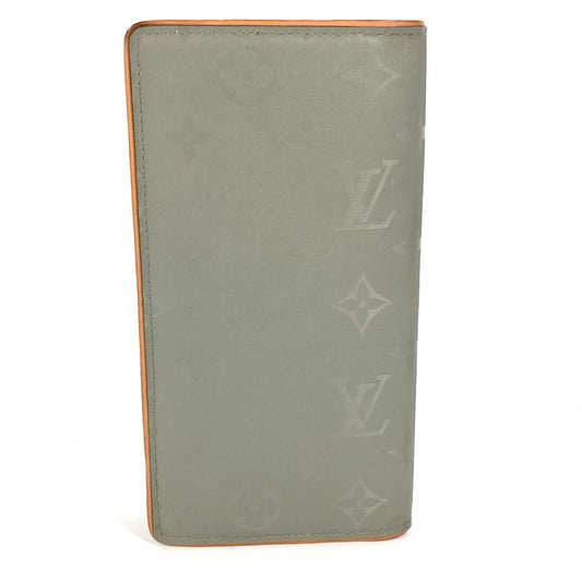 LOUIS VUITTON Long Wallet Purse M63236 Canvas, Monogram Titanium Canvas gray Monogram titanium Portefeuille Braza unisex(Unisex) Used Authentic