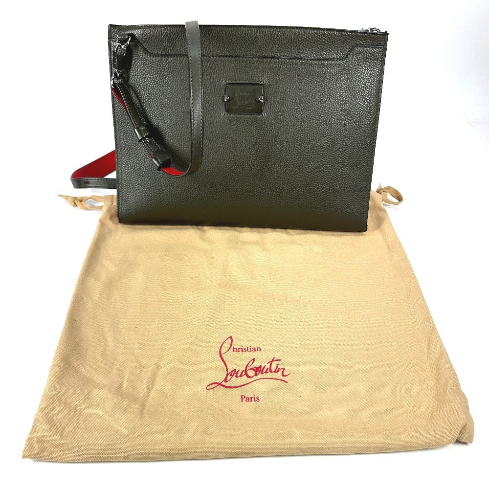 Christian Louboutin Shoulder Bag leather khaki logo