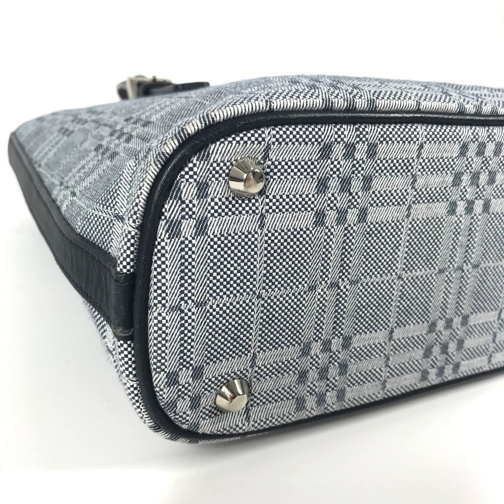 BURBERRY Handbag Leather / canvas Navy