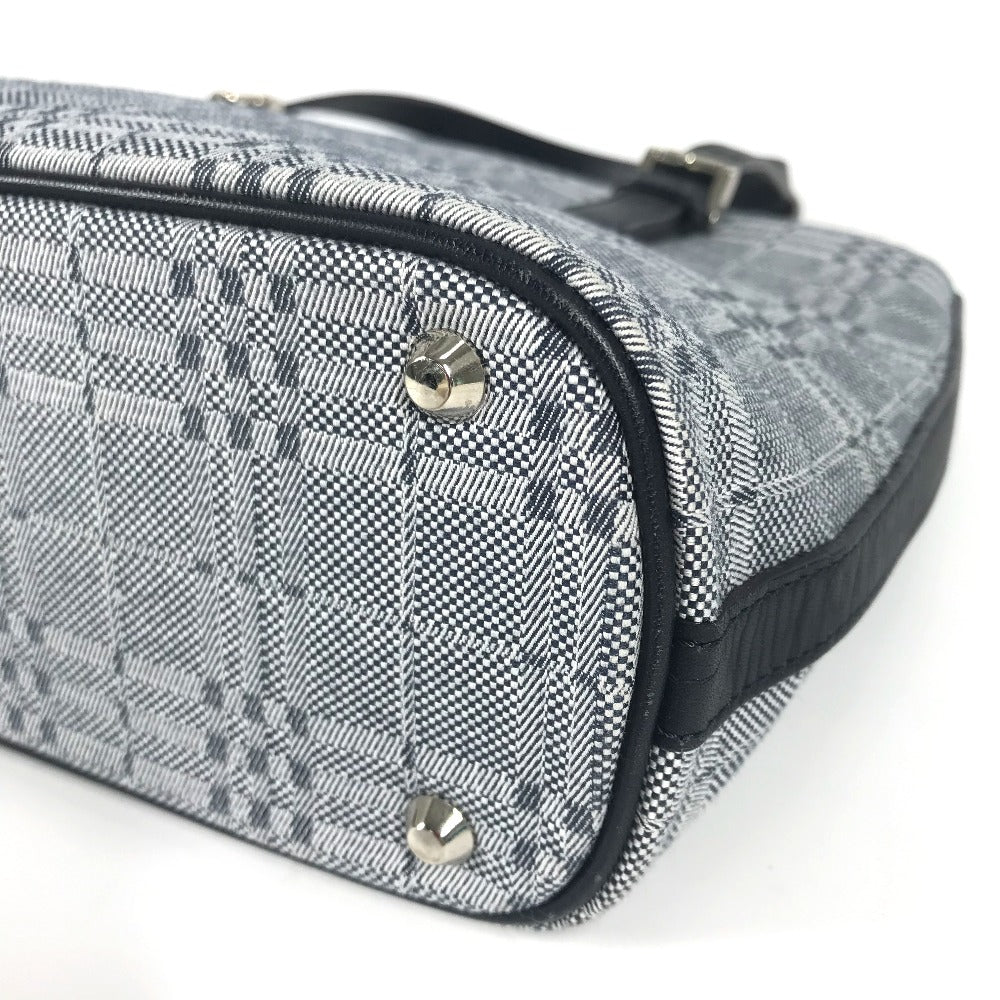 BURBERRY Handbag Leather / canvas Navy