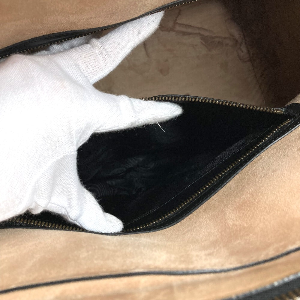 GUCCI Boston Duffel bag 450999 leather black Business bag Snake logo snake
