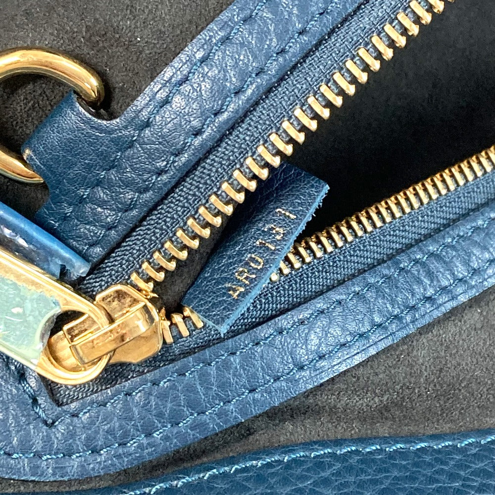LOUIS VUITTON Handbag M97061 Monogram Ann Platt Leather Blue type Monogram Ann Platt Seals MM