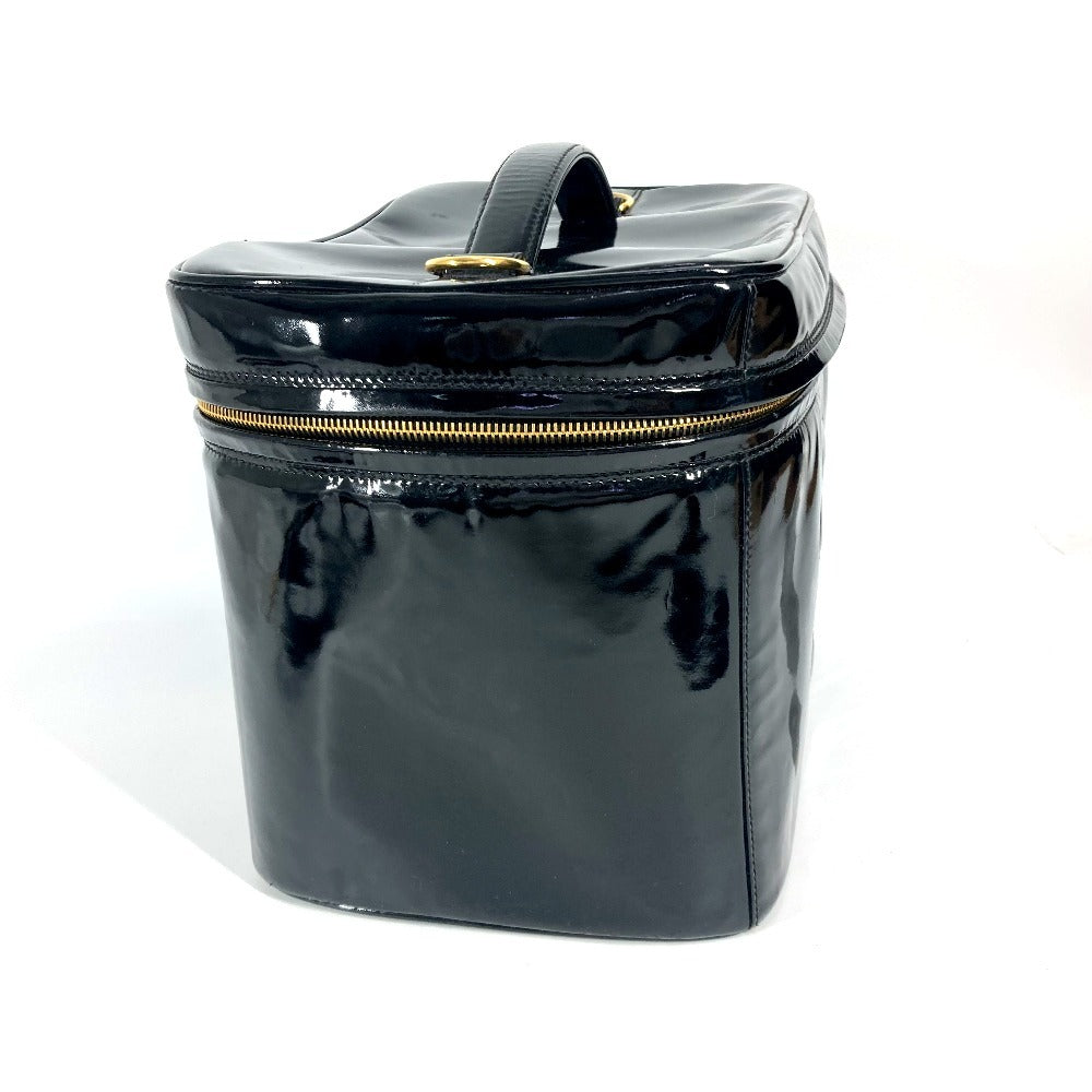 CHANEL Handbag Patent leather black vintage CC COCO Mark Vanity Bag