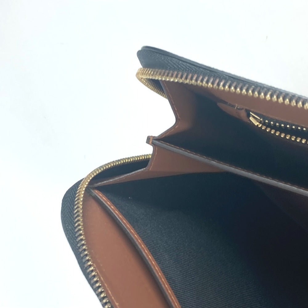BURBERRY Clutch bag Leather / canvas Brown TB logo unisex(Unisex) Used Authentic