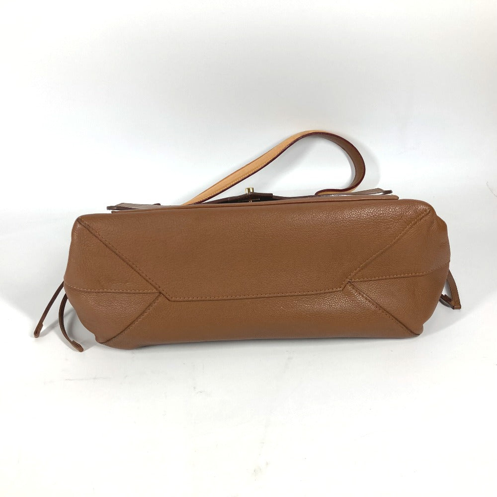 LOUIS VUITTON Shoulder Bag leather Brown Rock Me MM Women Used Authentic