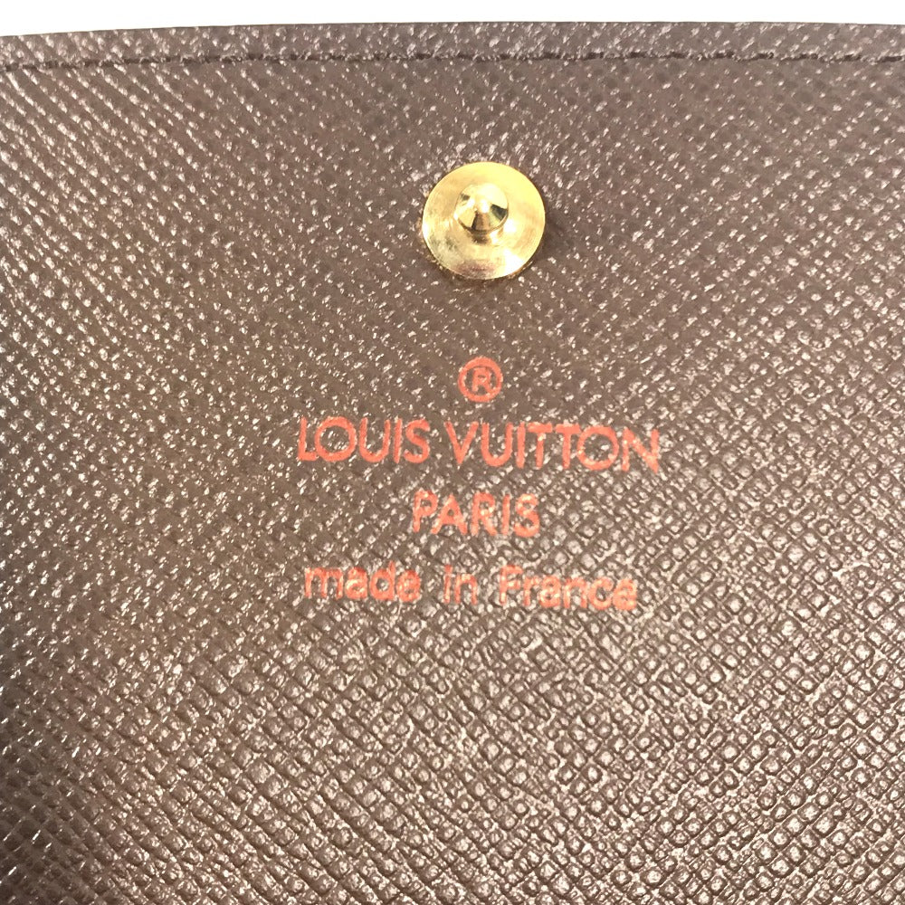 LOUIS VUITTON Trifold wallet N61202 Damier canvas Brown Damier Porte Tresor Etui Papie unisex(Unisex) Used Authentic