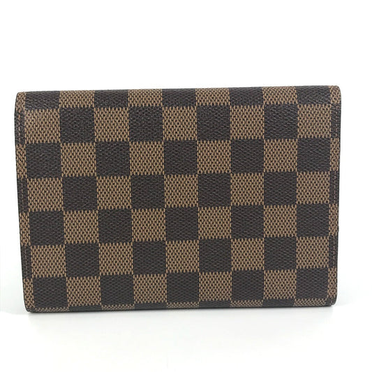 LOUIS VUITTON Trifold wallet N61202 Damier canvas Brown Damier Porte Tresor Etui Papie unisex(Unisex) Used Authentic