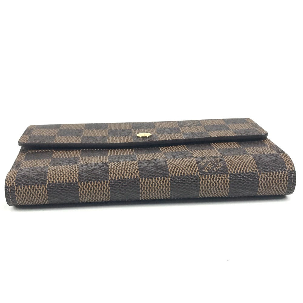 LOUIS VUITTON Trifold wallet N61202 Damier canvas Brown Damier Porte Tresor Etui Papie unisex(Unisex) Used Authentic