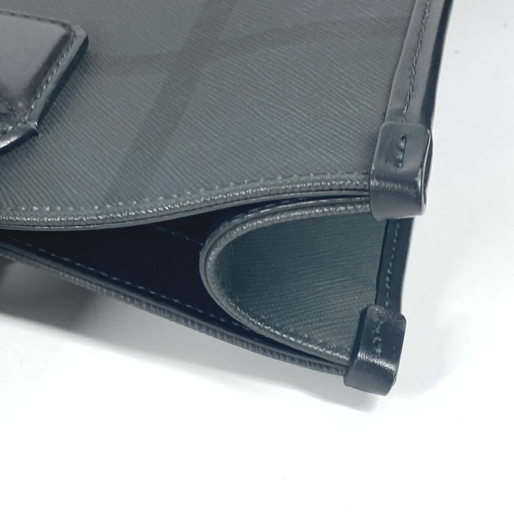 BURBERRY Business bag 8062951 Leather / PVC black Check logo SLIM DENNY PT BRT Slim Bar Tikal Denny Tote