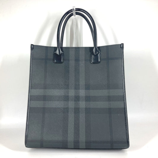 BURBERRY Business bag 8062951 Leather / PVC black Check logo SLIM DENNY PT BRT Slim Bar Tikal Denny Tote