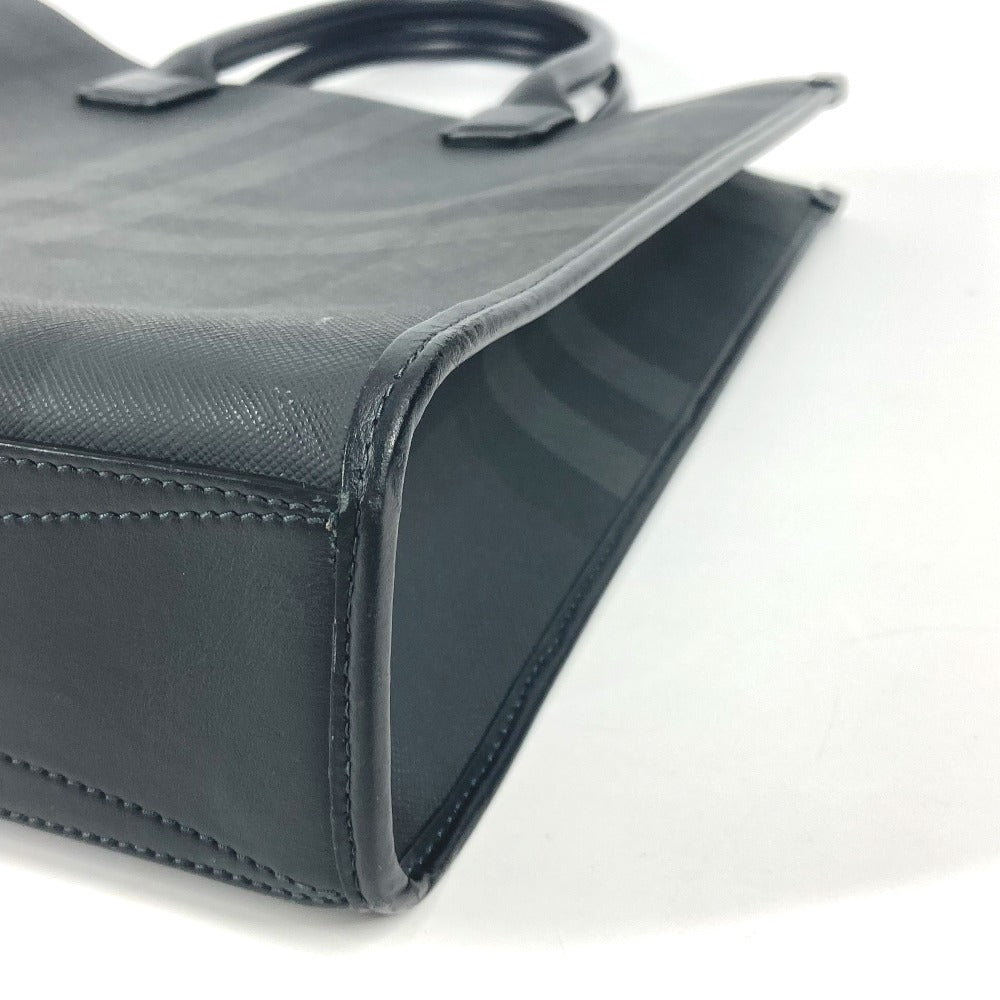 BURBERRY Business bag 8062951 Leather / PVC black Check logo SLIM DENNY PT BRT Slim Bar Tikal Denny Tote