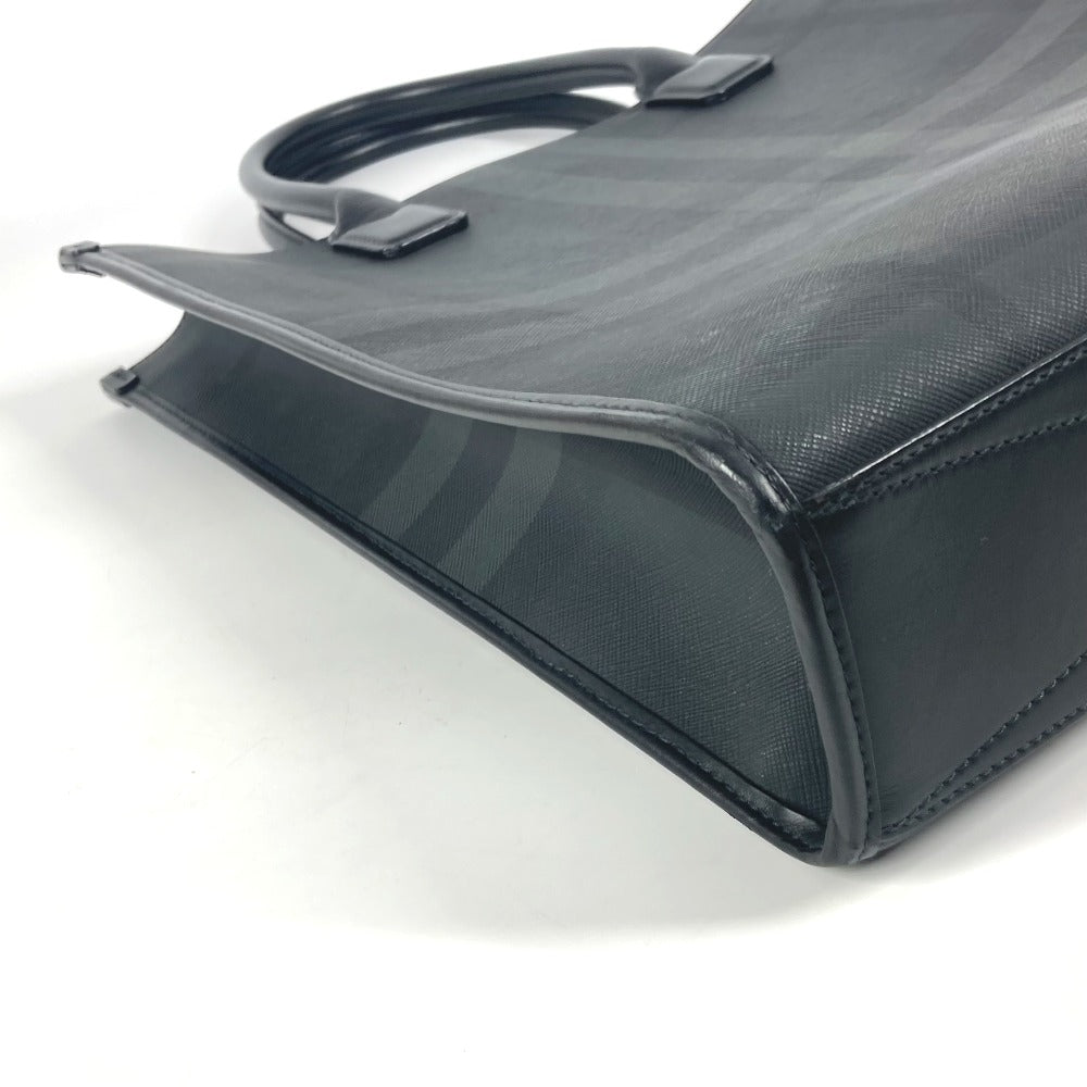 BURBERRY Business bag 8062951 Leather / PVC black Check logo SLIM DENNY PT BRT Slim Bar Tikal Denny Tote