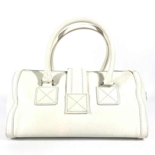 Dior Handbag leather white D logo