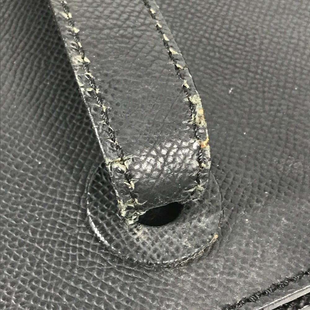 CHANEL Shoulder Bag leather black vintage CC COCO Mark logo