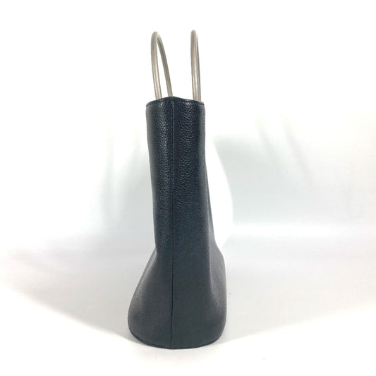 CHANEL Handbag Caviar skin black Metal handle CC COCO Mark logo