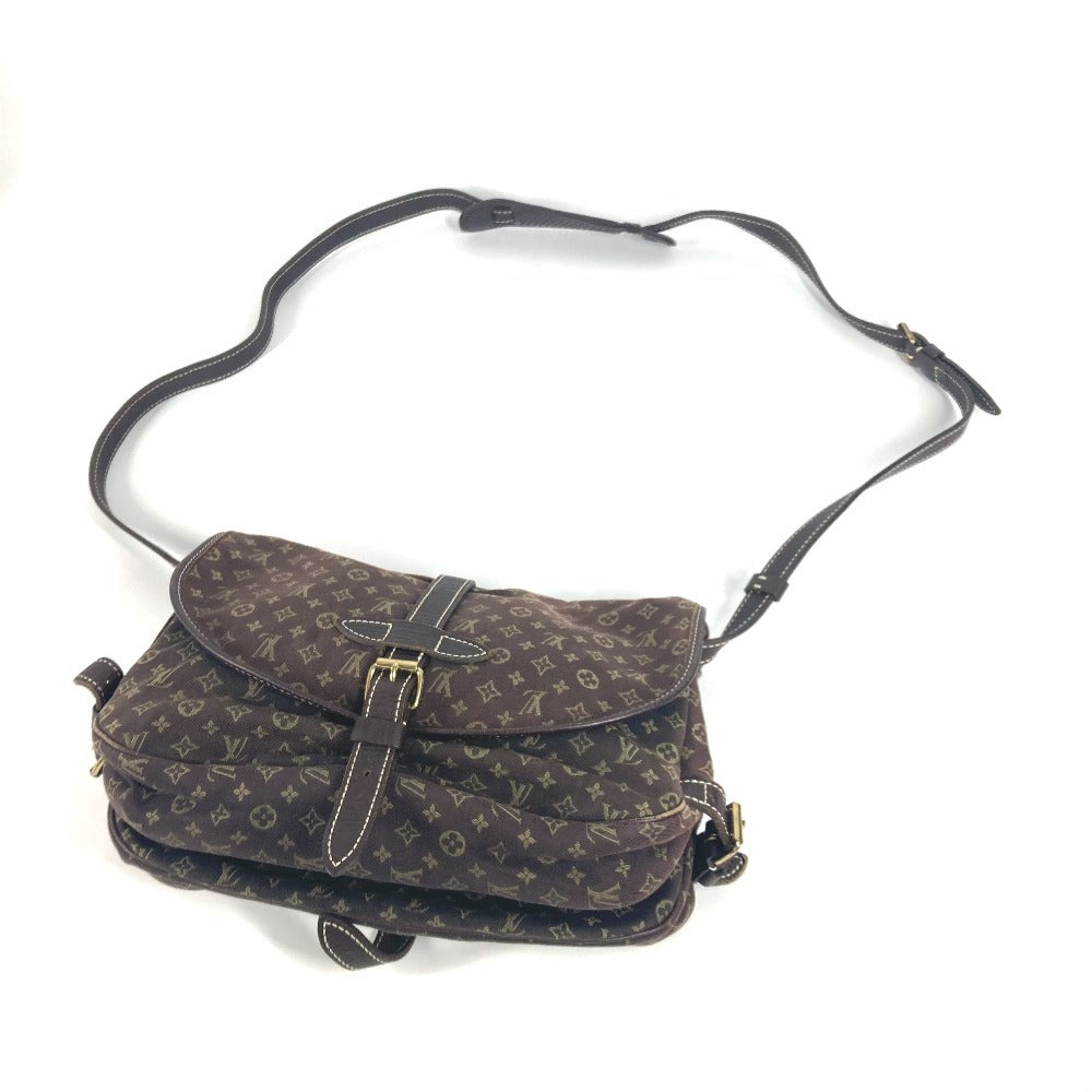 LOUIS VUITTON Shoulder Bag M95227 Monogram Mini-LinCanvas Brown Monogram mini run Saumur 30 Women Used Authentic