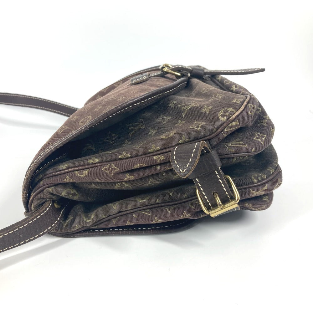 LOUIS VUITTON Shoulder Bag M95227 Monogram Mini-LinCanvas Brown Monogram mini run Saumur 30 Women Used Authentic