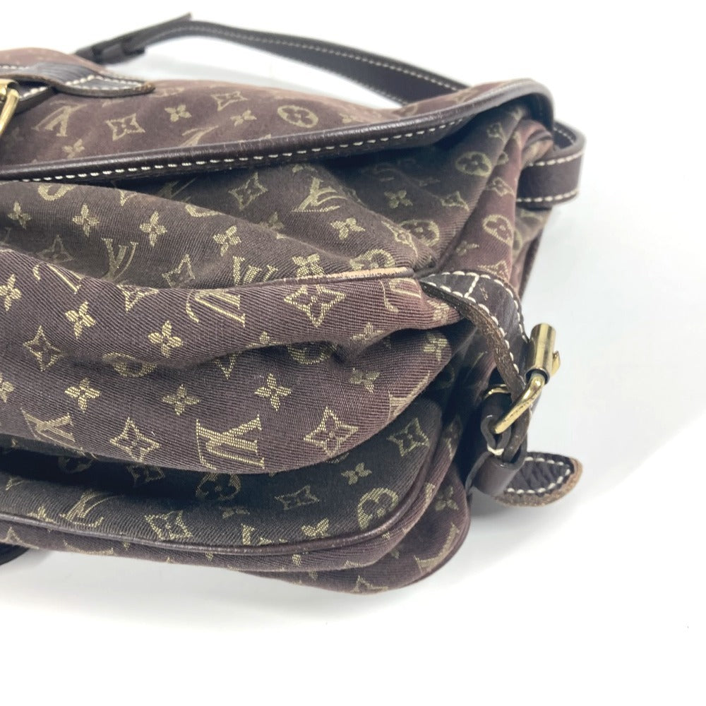 LOUIS VUITTON Shoulder Bag M95227 Monogram Mini-LinCanvas Brown Monogram mini run Saumur 30 Women Used Authentic