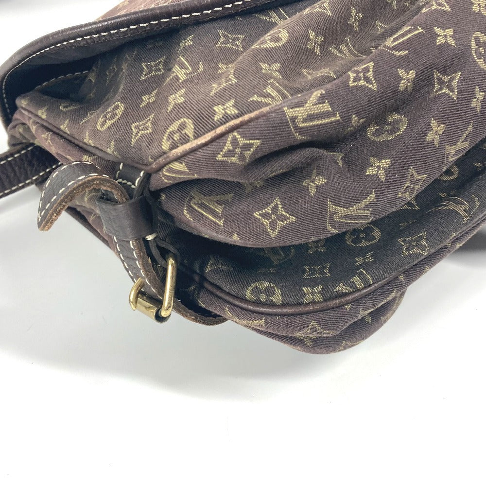LOUIS VUITTON Shoulder Bag M95227 Monogram Mini-LinCanvas Brown Monogram mini run Saumur 30 Women Used Authentic