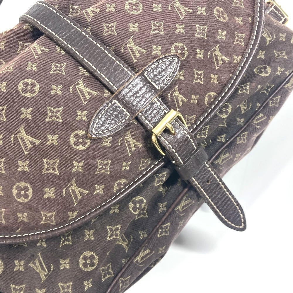 LOUIS VUITTON Shoulder Bag M95227 Monogram Mini-LinCanvas Brown Monogram mini run Saumur 30 Women Used Authentic
