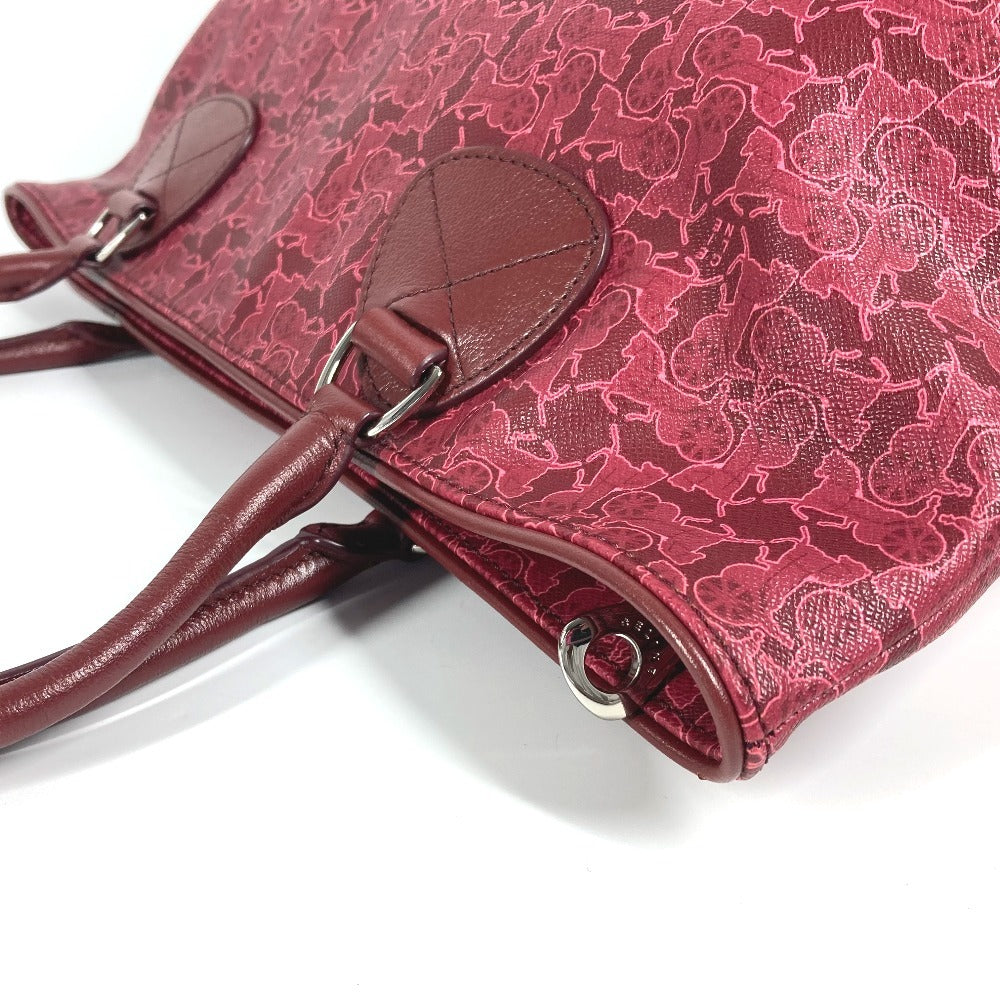 CELINE Shoulder Bag PVC / Leather Red type logo Sulky