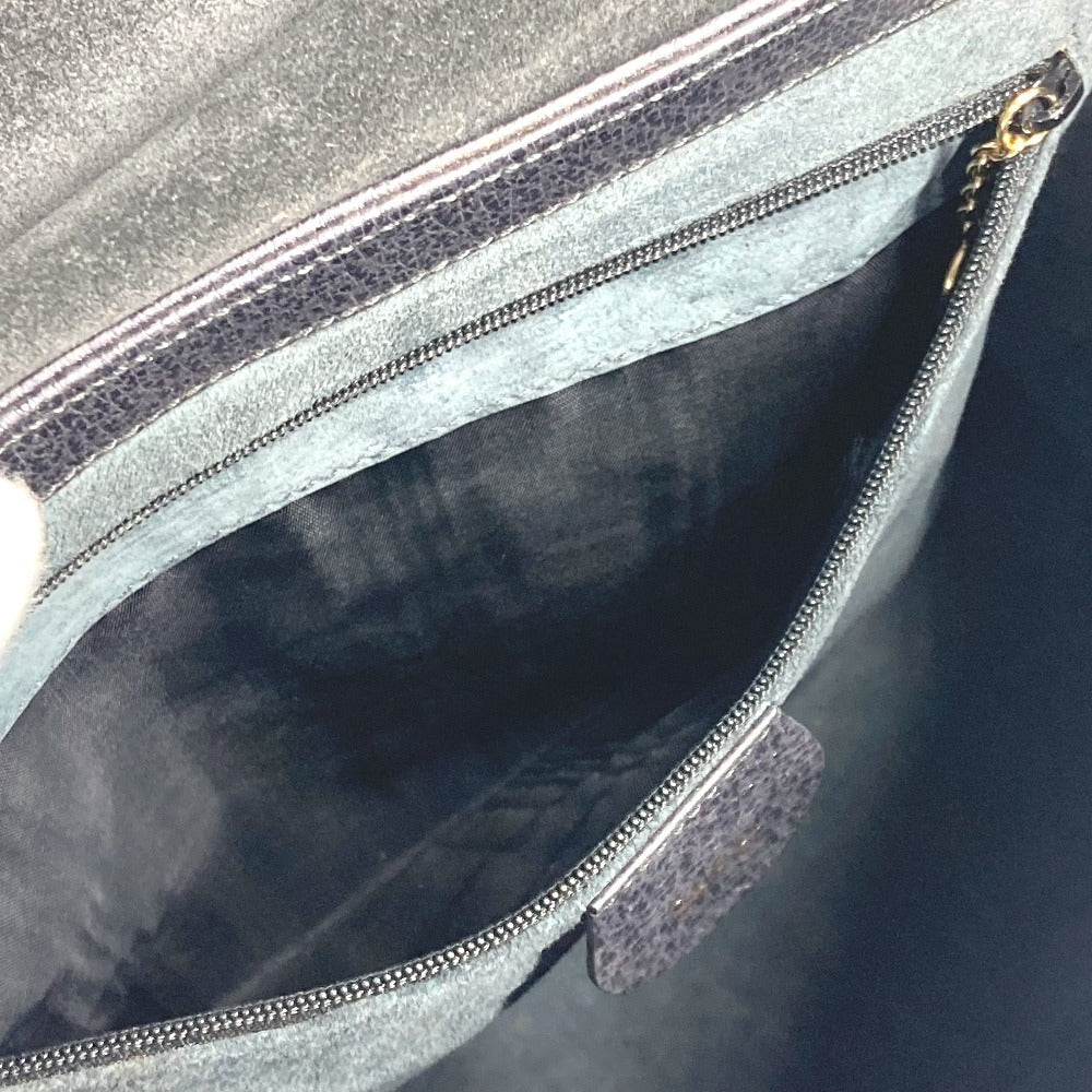 GUCCI Handbag 001・1118 leather gray vintage Bamboo