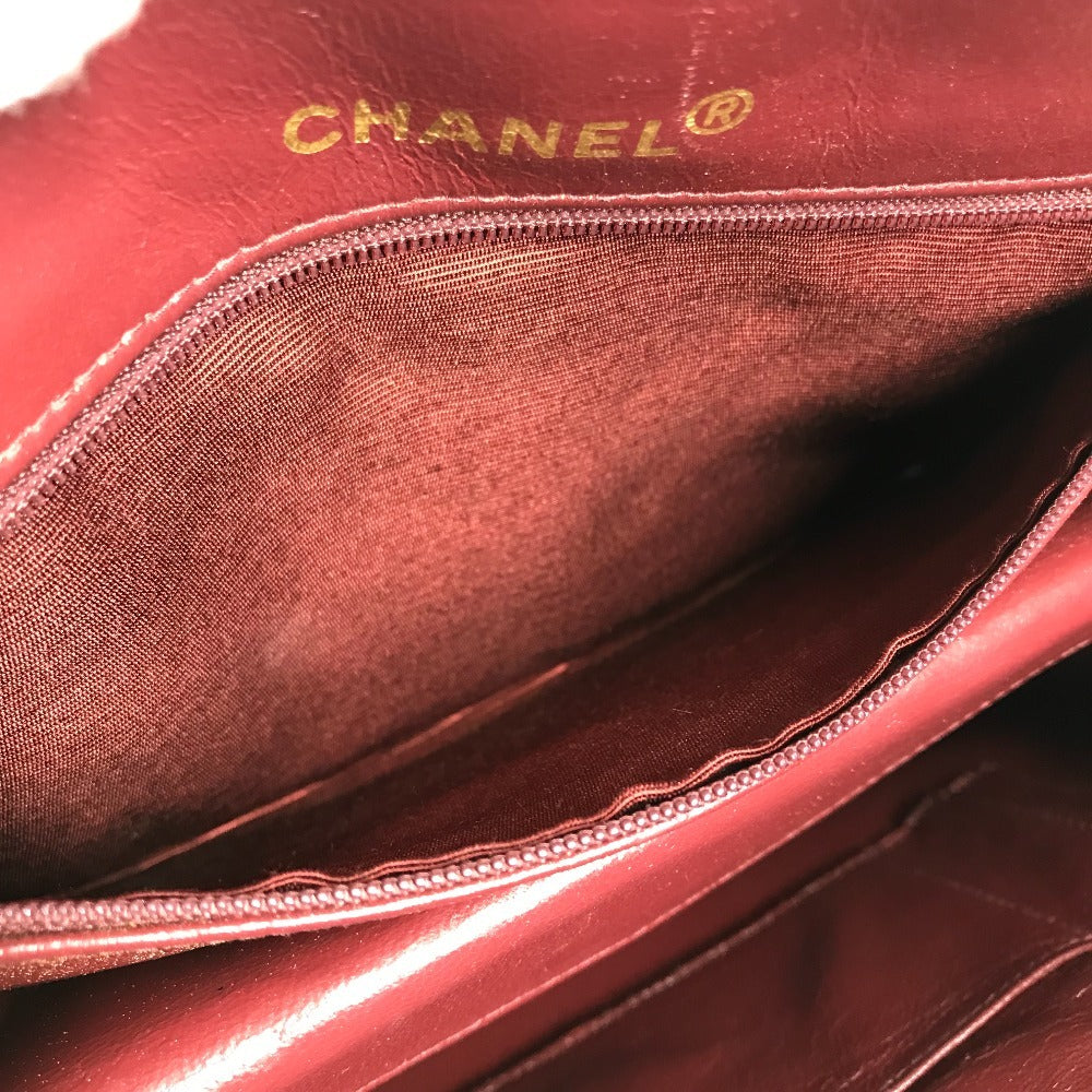 CHANEL Shoulder Bag Jersey, Leather Navy vintage quilting