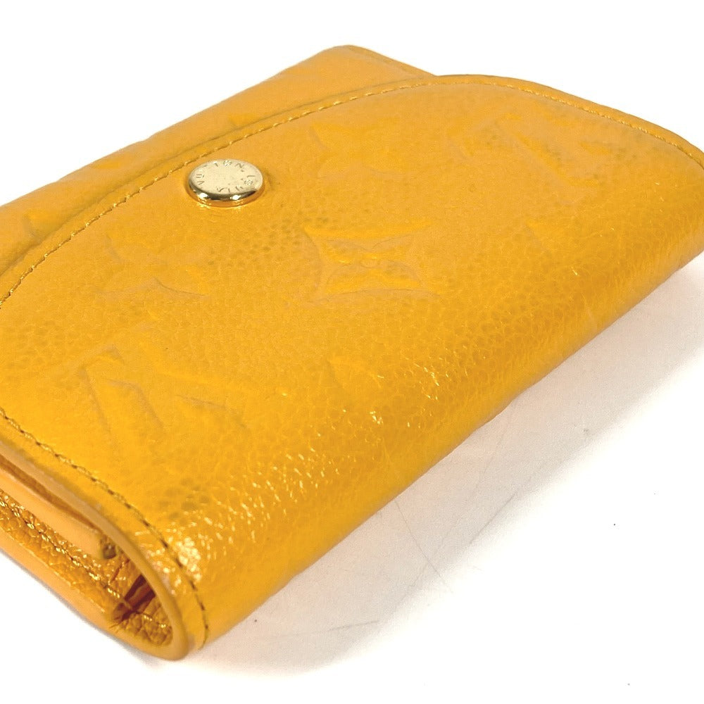 LOUIS VUITTON Coin case M11411 Monogram Ann Platt Leather yellow Monogram Ann Platt Portomonet Rosali