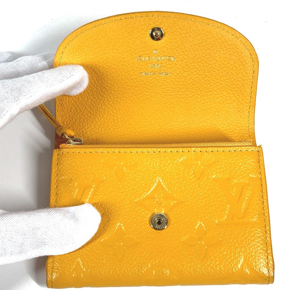 LOUIS VUITTON Coin case M11411 Monogram Ann Platt Leather yellow Monogram Ann Platt Portomonet Rosali