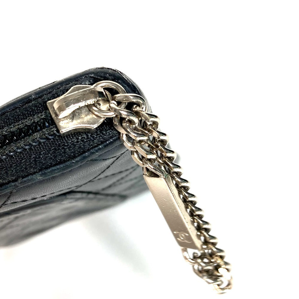 CHANEL Long Wallet Purse A26710 leather black Cambon line CC COCO Mark Travel Case logo