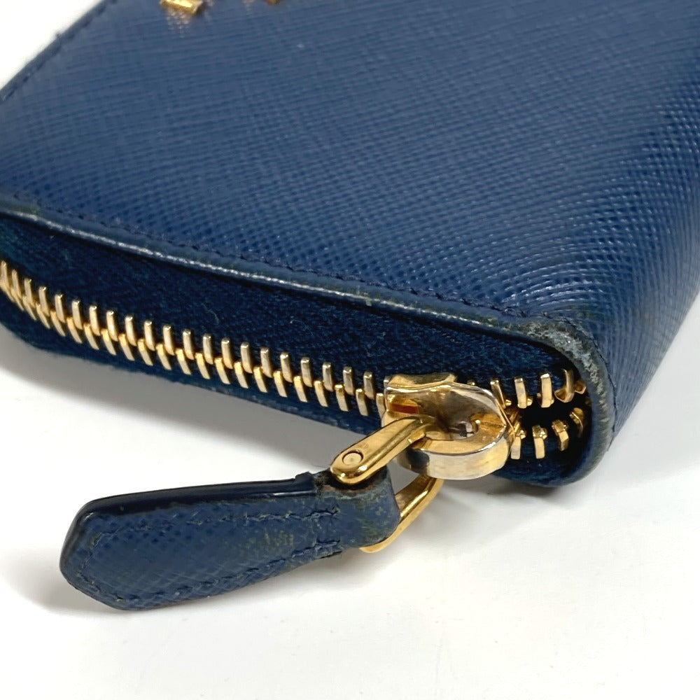 PRADA Coin case 1MM268 saffiano leather blue Safiano logo