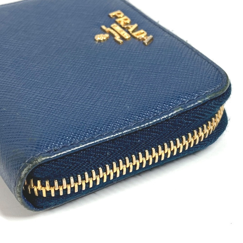 PRADA Coin case 1MM268 saffiano leather blue Safiano logo