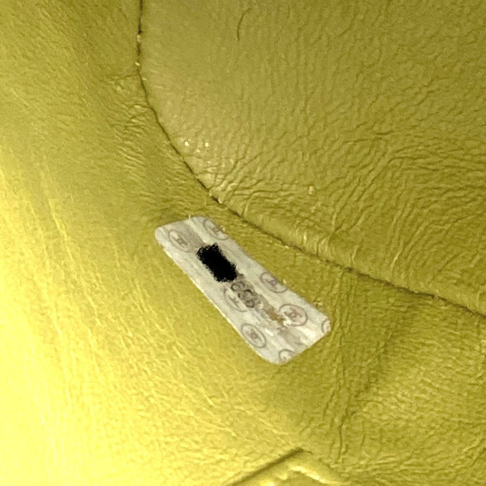 CHANEL Shoulder Bag Caviar skin Light green vintage Matelasse WChain Tote Bag