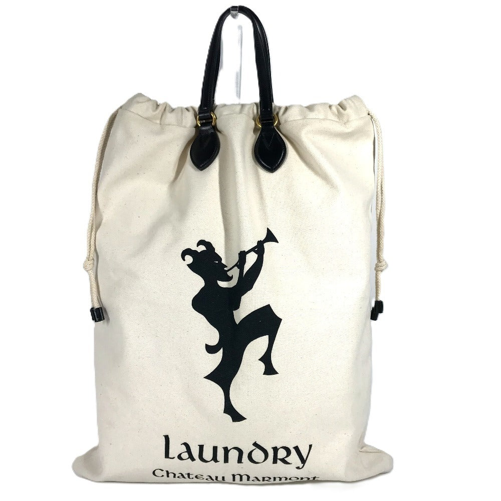 GUCCI Shoulder Bag 552403 Leather / canvas white Flower Flora Chateau Marmont Drawstring Tote Bag