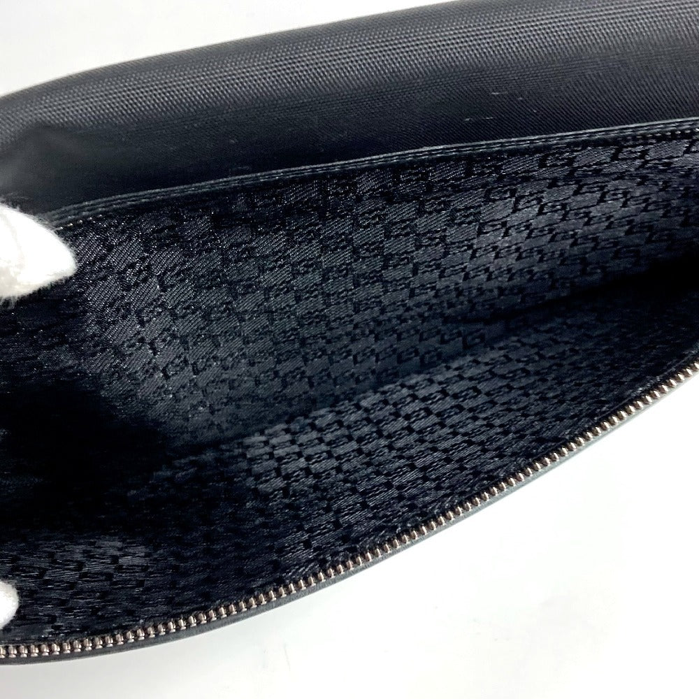 GUCCI Clutch bag 108841 Nylon / leather black logo