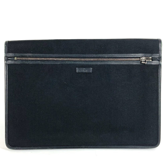 GUCCI Clutch bag 108841 Nylon / leather black logo