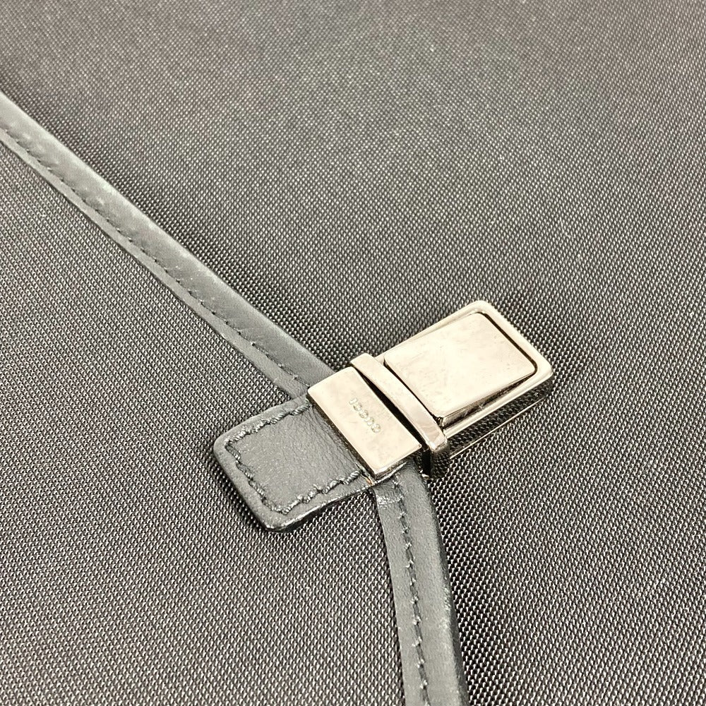 GUCCI Clutch bag 108841 Nylon / leather black logo