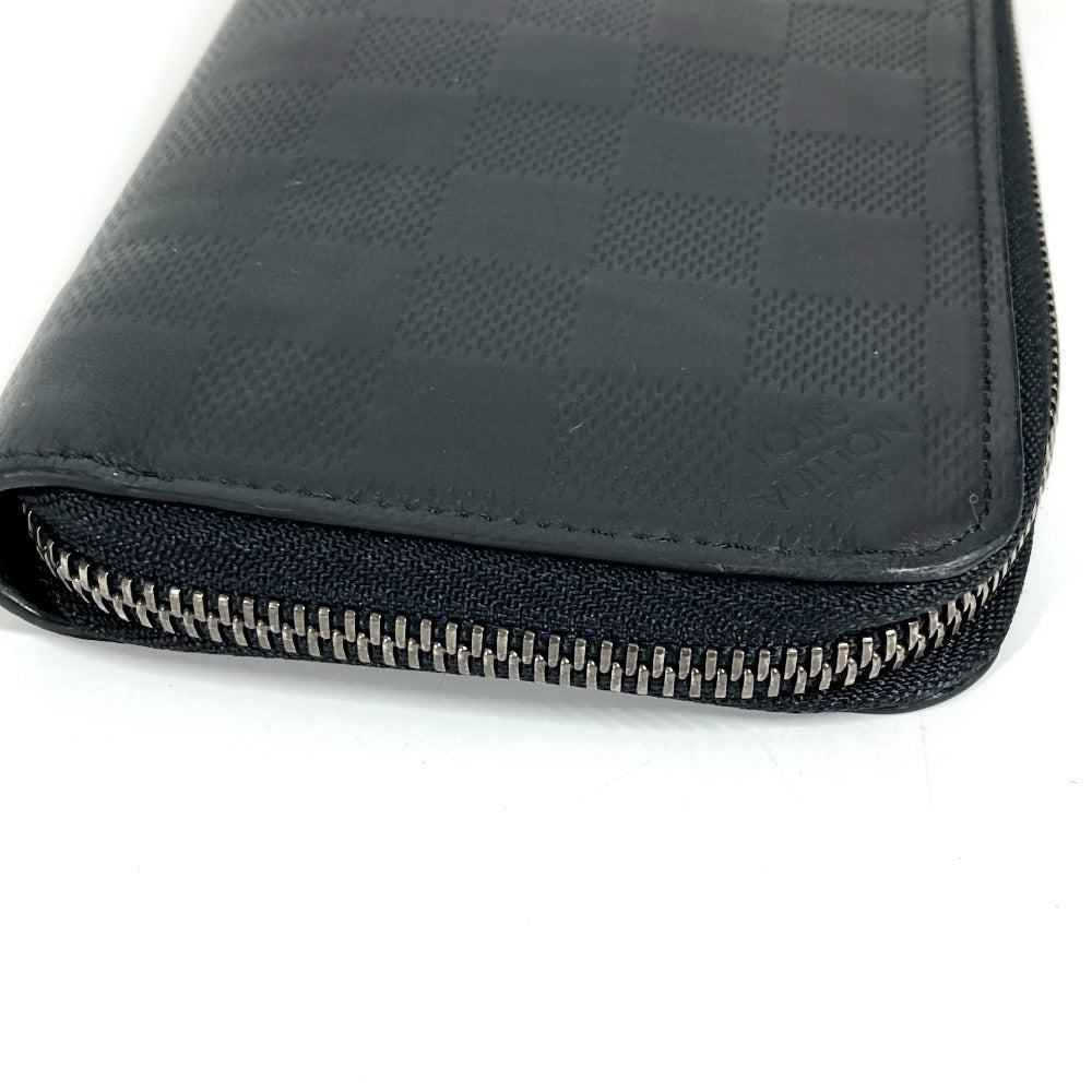 LOUIS VUITTON Long Wallet Purse N63548 Damier Anfini Leather black Damier Anfini Zippy Wallet Vertical