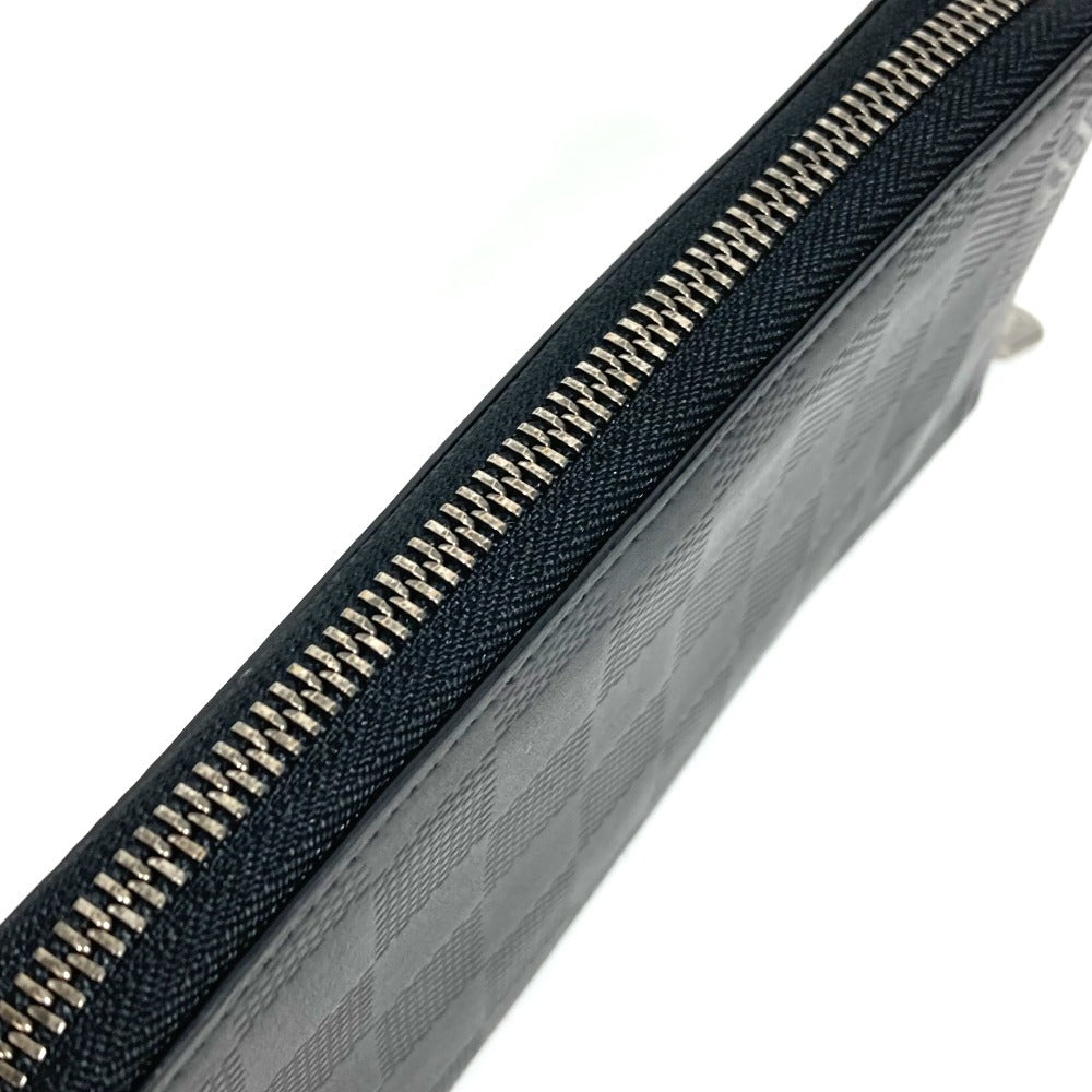 LOUIS VUITTON Long Wallet Purse N63548 Damier Anfini Leather black Damier Anfini Zippy Wallet Vertical
