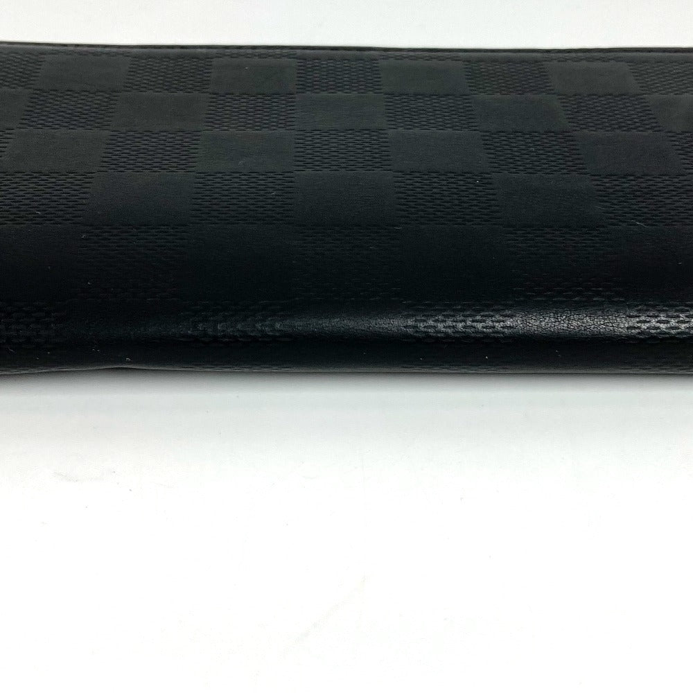 LOUIS VUITTON Long Wallet Purse N63548 Damier Anfini Leather black Damier Anfini Zippy Wallet Vertical