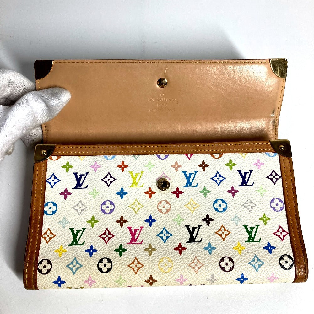 LOUIS VUITTON Long Wallet Purse M92659 Monogram multicolor canvas white Monogram multicolor Porte Tresor International