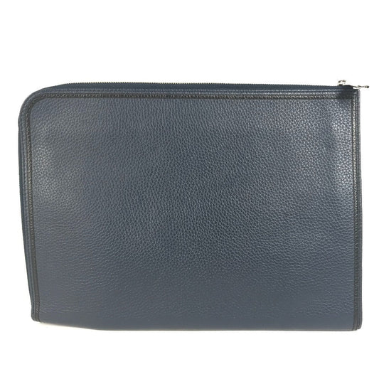 LOUIS VUITTON Clutch bag M68235 Taurillon Clemence Leather Navy LV logo Pochette Jules GM