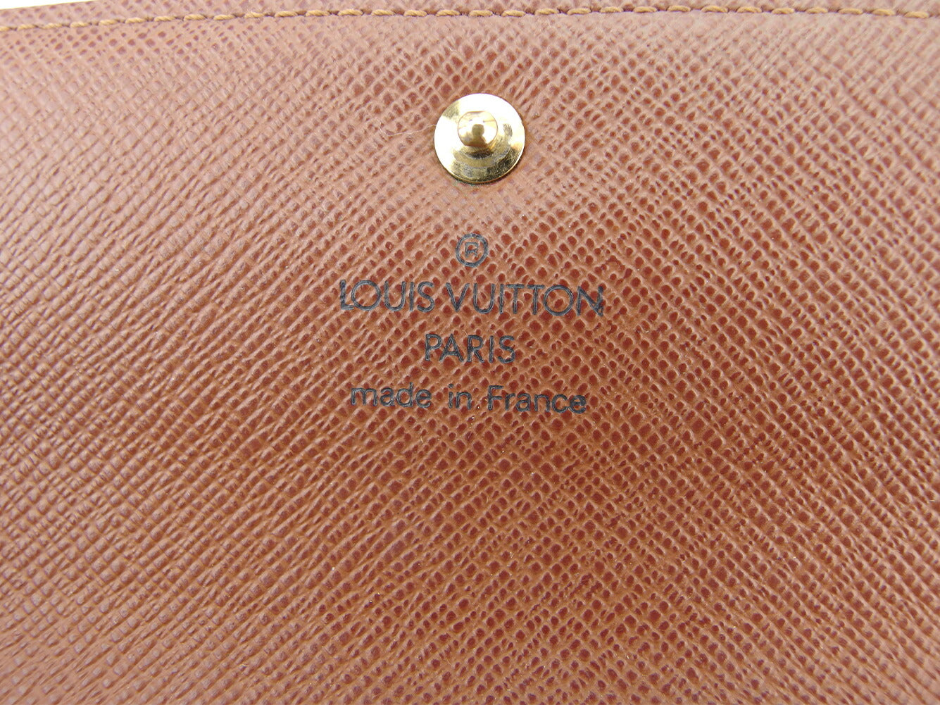 LOUIS VUITTON Tri-fold wallet M61202 Brown beige gold Porte TresorEtui Papie