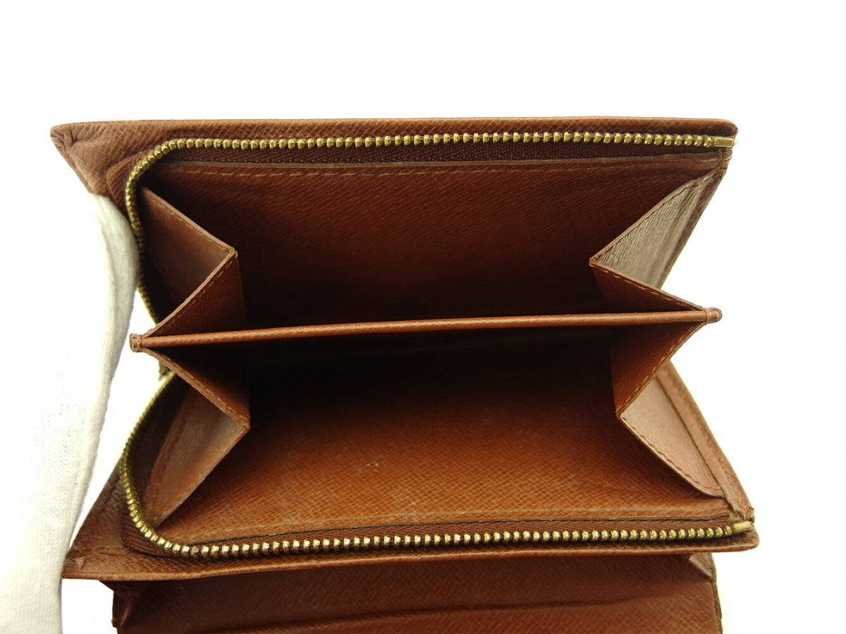 LOUIS VUITTON Long Wallet Purse M61730 Brown beige gold Portonebi Tresol