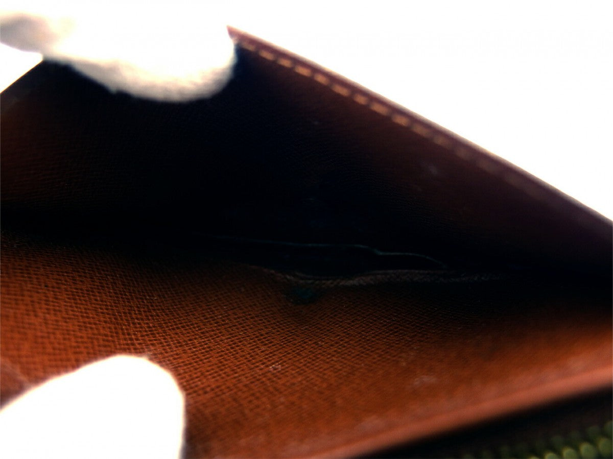 LOUIS VUITTON Long Wallet Purse M61730 Brown beige gold Portonebi Tresol