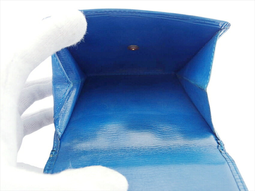 LOUIS VUITTON Bifold Wallet M63485 Toledo Blue Porte Monnaie Billets Cartes Credit