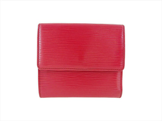 LOUIS VUITTON Bifold Wallet M63487 Red Porte Monnaie Billets Cartes Credit