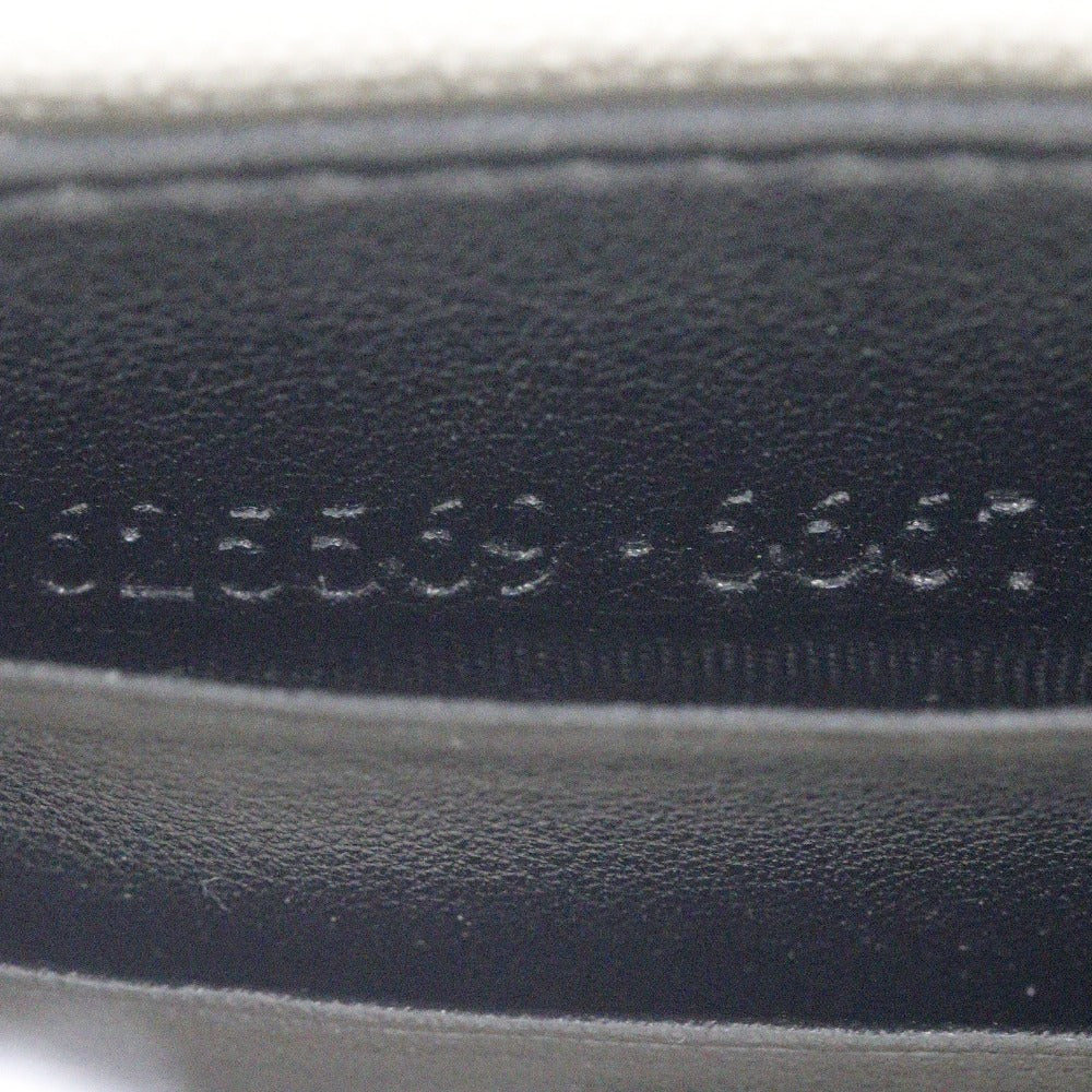 GUCCI Clutch bag 625569 leather black GG emboss mens Used Authentic