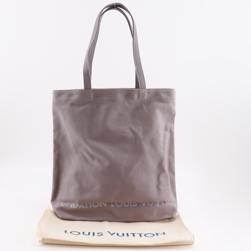 LOUIS VUITTON Tote Bag canvas Dove Gray Museum limited Fondation Paris