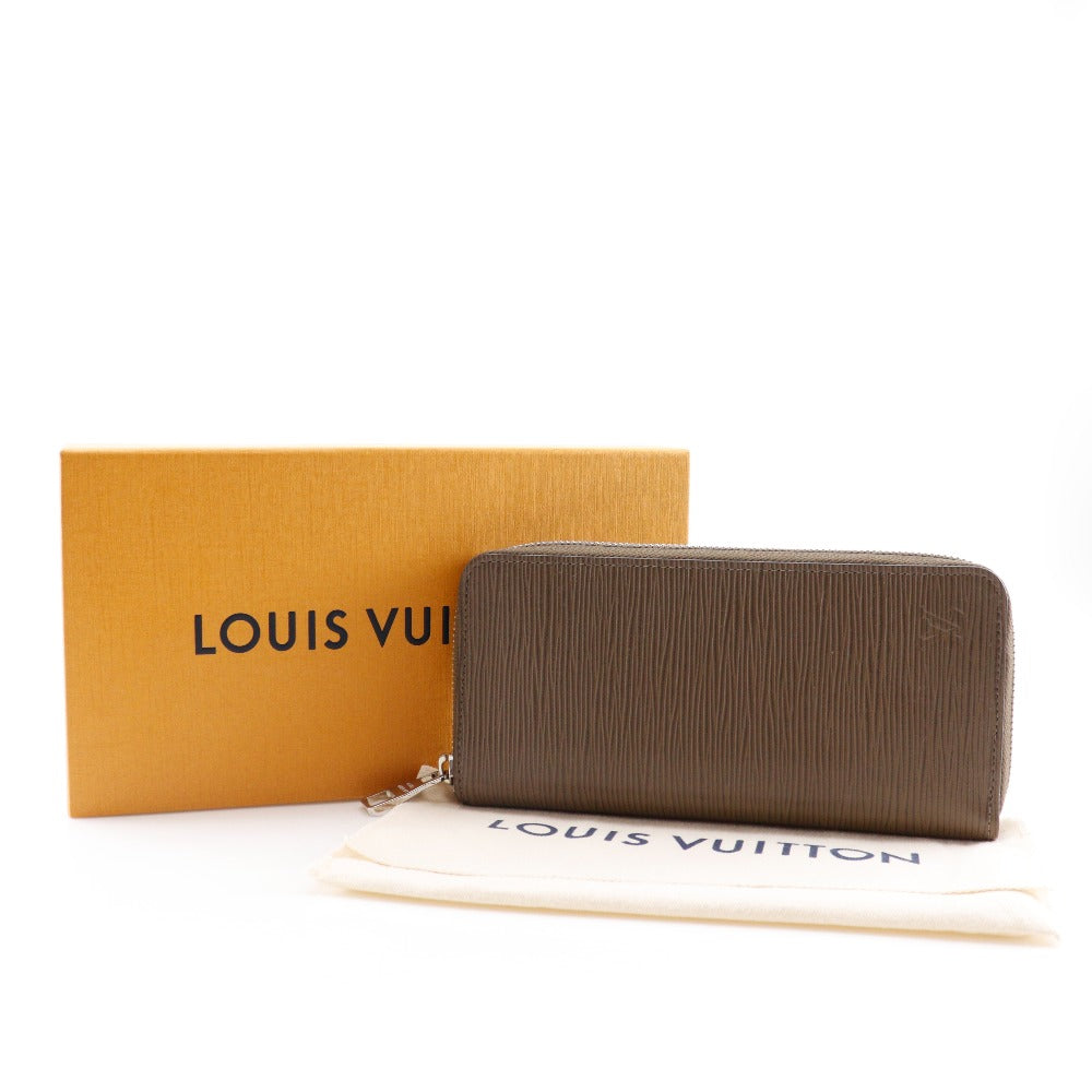 LOUIS VUITTON Long Wallet Purse M60967 Epi Leather Brown Vertical Zippy wallet mens Used Authentic